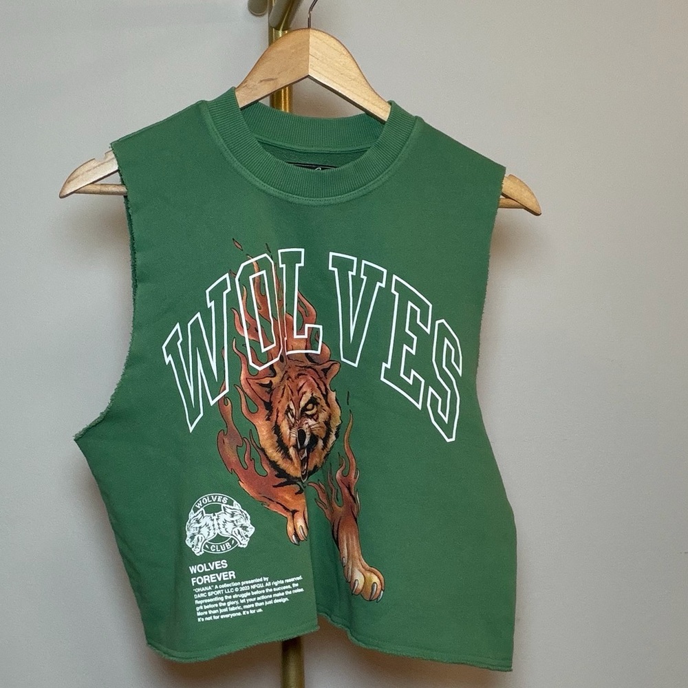 Darc Sport Green "Wolves" Graphic Muscle Tank